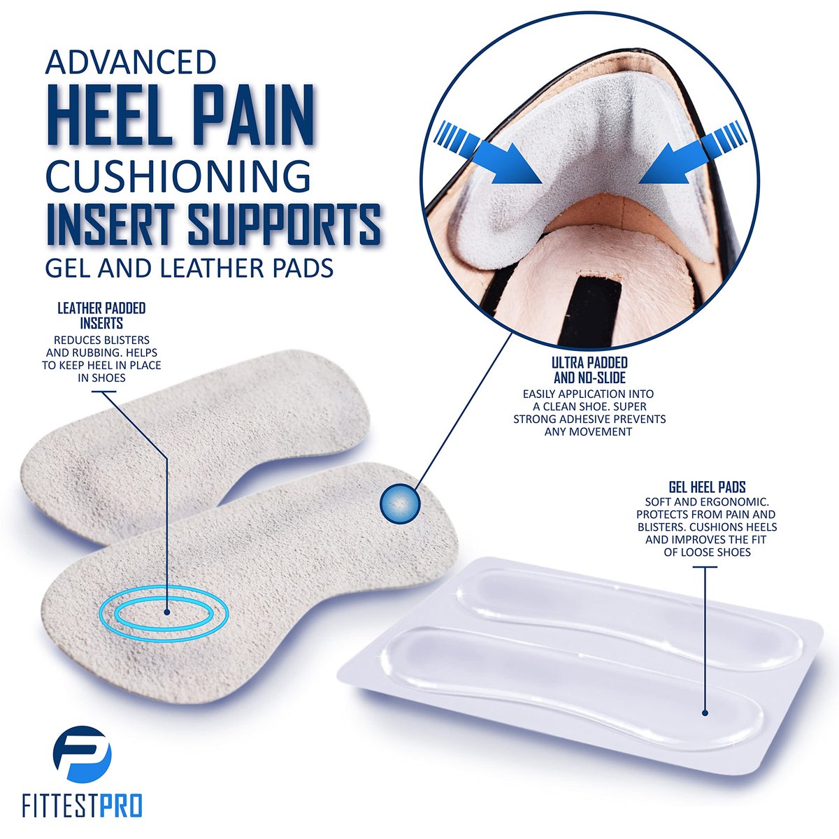 Plantarfasziitis Fußschmerzlinderung 14-teiliges Kit – Premium Unterstützung, Gel Fersensporn & Therapie Wickel, Kompressionsstrümpfe, Fußhüllen, Fußgewölbestützen, Fersenkissen Einlagen & Fersenhalter