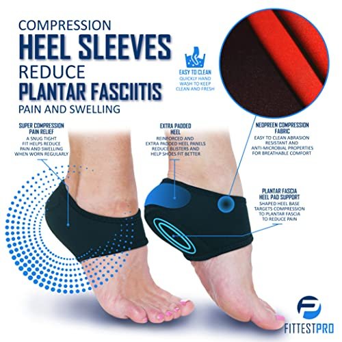 Plantarfasziitis Fußschmerzlinderung 14-teiliges Kit – Premium Unterstützung, Gel Fersensporn & Therapie Wickel, Kompressionsstrümpfe, Fußhüllen, Fußgewölbestützen, Fersenkissen Einlagen & Fersenhalter