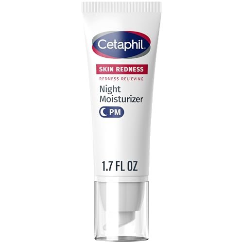 Cetaphil Nachtcreme gegen Rötungen, feuchtigkeitsspendende Gesichtscreme für trockene, zu Rötungen neigende Haut, 1,7 fl oz, hypoallergen, parfümfrei