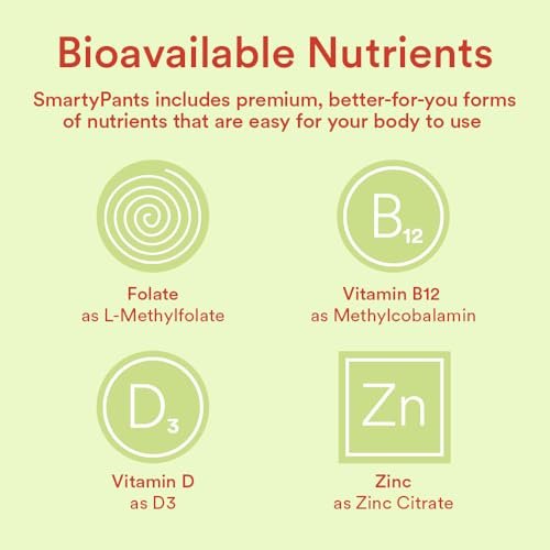 SmartyPants Kids Multivitamin Gummies mit Ballaststoffen - Vitamin D3, C, B12, B6, A, Zink, Biotin, Inositol, Fruchtgummis, drei Fruchtgeschmacksrichtungen, 90 Stück (22 Tage Vorrat)