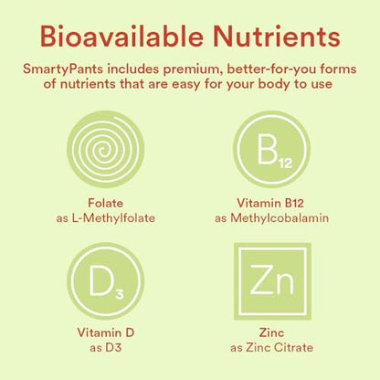 SmartyPants Kids Multivitamin Gummies mit Ballaststoffen - Vitamin D3, C, B12, B6, A, Zink, Biotin, Inositol, Fruchtgummis, drei Fruchtgeschmacksrichtungen, 90 Stück (22 Tage Vorrat)