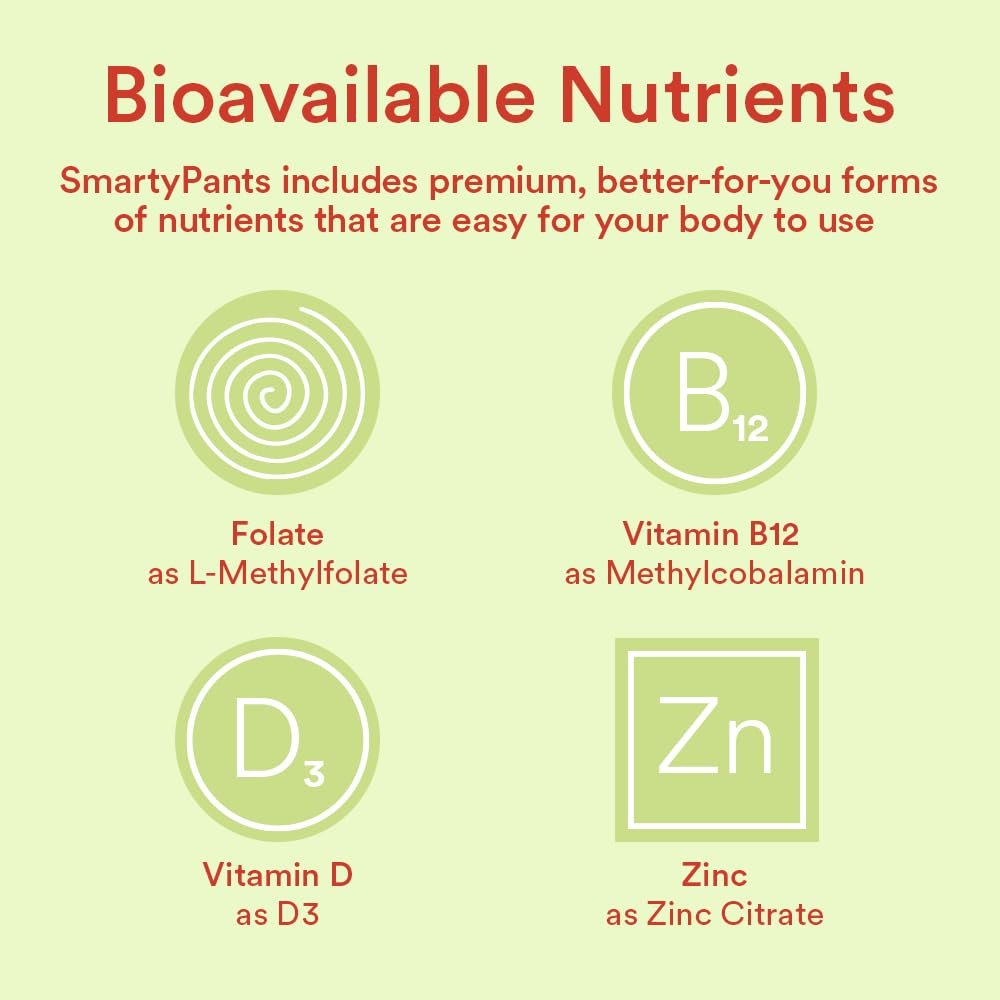 SmartyPants Kids Multivitamin Gummies mit Ballaststoffen - Vitamin D3, C, B12, B6, A, Zink, Biotin, Inositol, Fruchtgummis, drei Fruchtgeschmacksrichtungen, 90 Stück (22 Tage Vorrat)