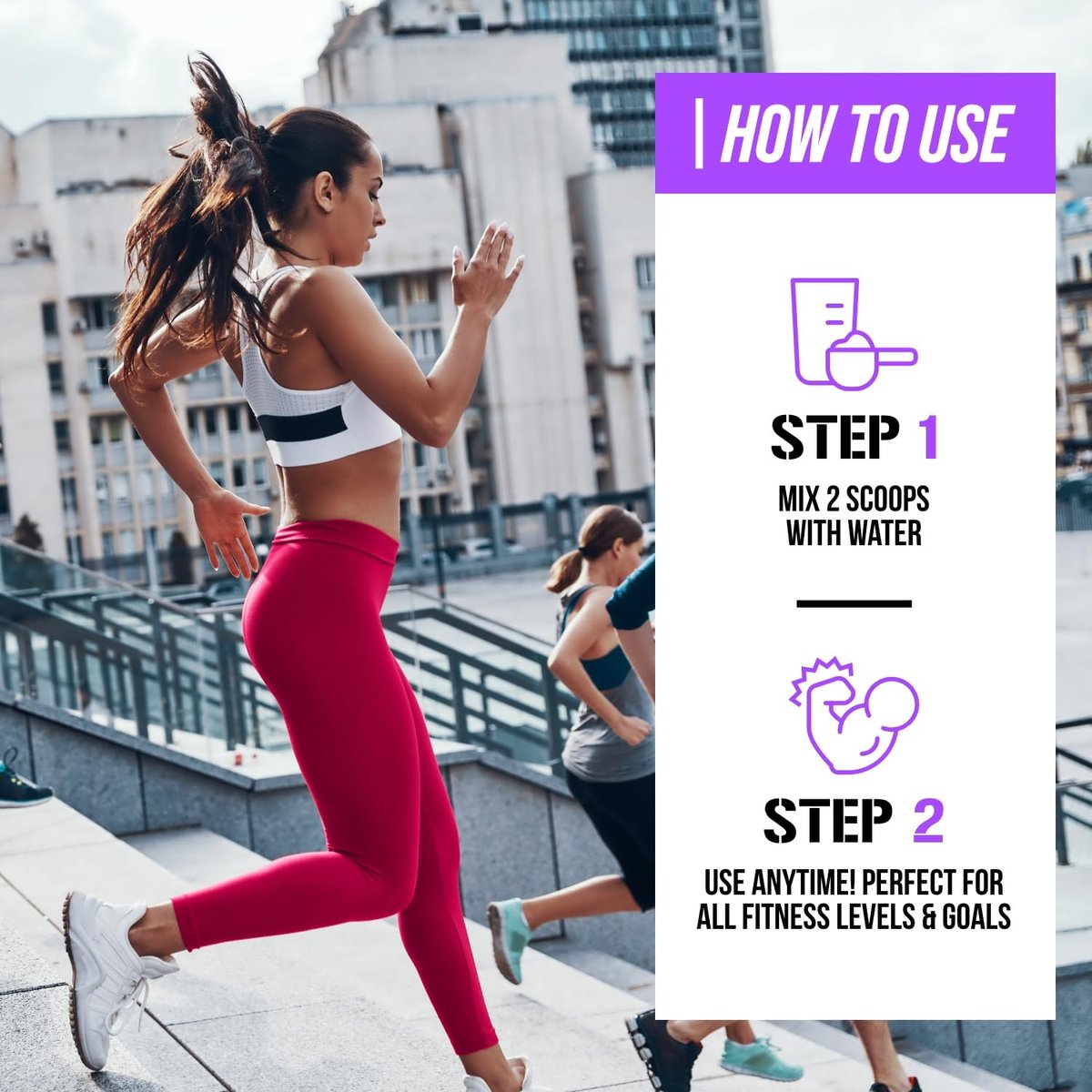EVL BCAA Aminosäuren Pulver – BCAA Energie Pre Workout Pulver für Muskelregeneration, schlanken Muskelaufbau und Ausdauer – Erfrischendes Post Workout Getränk mit natürlichem Koffein – Furious Grape, 30 Portionen