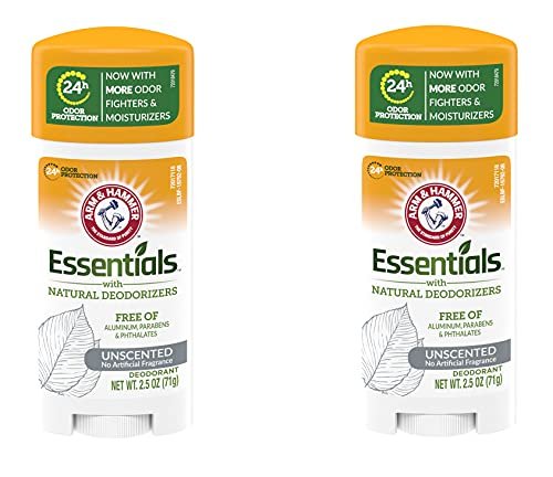 Arm & Hammer Essentials Deodorant ohne Duft mit natürlichen Deodorantien – 2er-Pack sparen