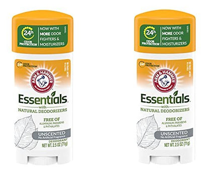 Arm & Hammer Essentials Deodorant ohne Duft mit natürlichen Deodorantien – 2er-Pack sparen