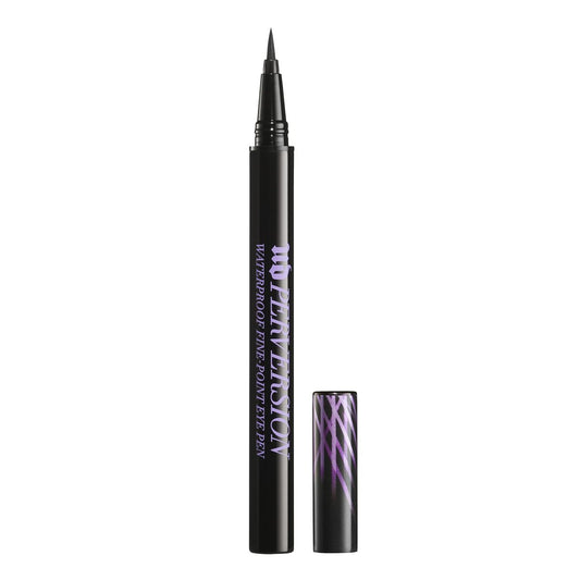 Urban Decay Perversion Waterproof Black Liquid Eyeliner – wasserfest, wischfest, schweißbeständig, feine Spitze, flexible Bürstenspitze, semi-mattes Schwarz, präzise Anwendung, vegan