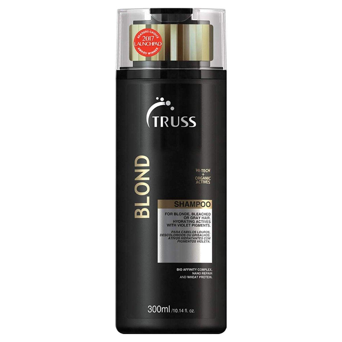 TRUSS Purple Shampoo & Toner für blondes Haar – Blondshampoo für gebleachtes, graues, gesträhntes & brünettes Haar – Stellt Stärke, Glanz & Elastizität wieder her – Feuchtigkeitsspendender täglicher Farbschutz (10,14 Fl Oz)