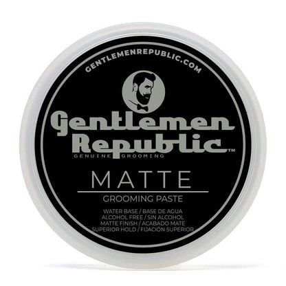 Gentlemen Republic 4oz Matte Paste für Männer – Wasserbasierte Haarpaste mit starkem Halt & matter Oberfläche – Alkoholfrei für natürliche Textur – Hergestellt in den USA