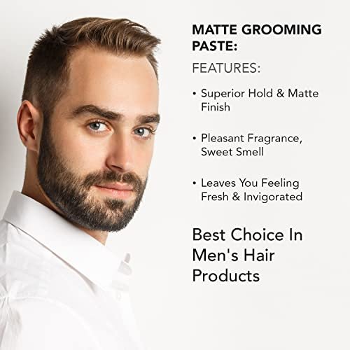 Gentlemen Republic 4oz Matte Paste für Männer – Wasserbasierte Haarpaste mit starkem Halt & matter Oberfläche – Alkoholfrei für natürliche Textur – Hergestellt in den USA