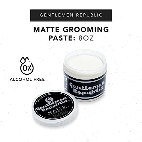 Gentlemen Republic 4oz Matte Paste für Männer – Wasserbasierte Haarpaste mit starkem Halt & matter Oberfläche – Alkoholfrei für natürliche Textur – Hergestellt in den USA
