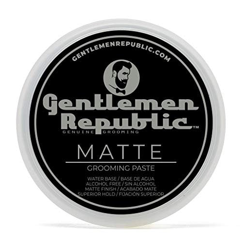 Gentlemen Republic 4oz Matte Paste für Männer – Wasserbasierte Haarpaste mit starkem Halt & matter Oberfläche – Alkoholfrei für natürliche Textur – Hergestellt in den USA