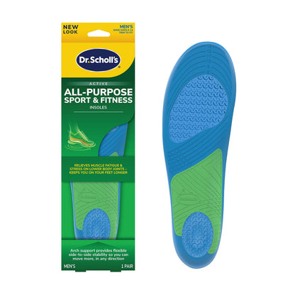 Dr. Scholl’s Sport Einlagen – Überlegene Stoßdämpfung und Fußgewölbeunterstützung zur Reduzierung von Muskelermüdung und Belastung der unteren Körpergelenke für Herren Größe 8-14