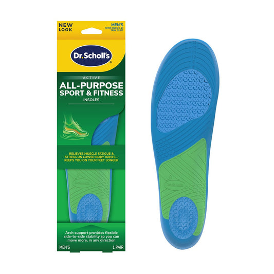 Dr. Scholl’s Sport Einlagen – Überlegene Stoßdämpfung und Fußgewölbeunterstützung zur Reduzierung von Muskelermüdung und Belastung der unteren Körpergelenke für Herren Größe 8-14