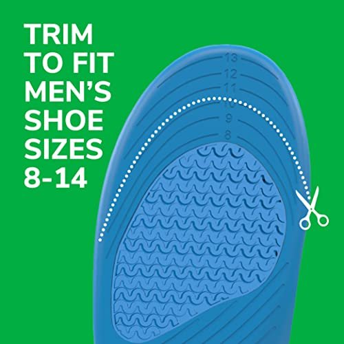 Dr. Scholl’s Sport Einlagen – Überlegene Stoßdämpfung und Fußgewölbeunterstützung zur Reduzierung von Muskelermüdung und Belastung der unteren Körpergelenke für Herren Größe 8-14