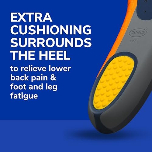Dr. Scholl's Heavy Duty Support Einlegesohlen für Herren, Größe 8-14, Big & Tall, 200+ lbs, stoßdämpfend, Fußgewölbestütze, druckverteilend, zum Zuschneiden, für Arbeitsstiefel & Schuhe, 1 Paar