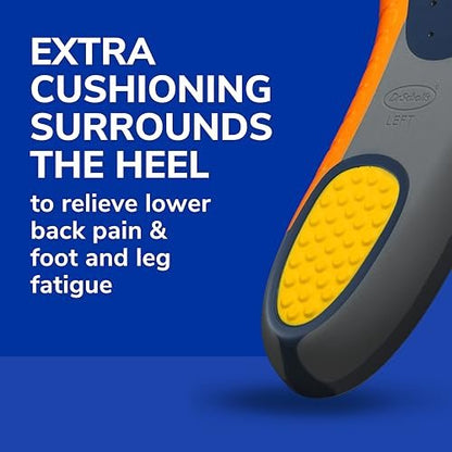 Dr. Scholl's Heavy Duty Support Einlegesohlen für Herren, Größe 8-14, Big & Tall, 200+ lbs, stoßdämpfend, Fußgewölbestütze, druckverteilend, zum Zuschneiden, für Arbeitsstiefel & Schuhe, 1 Paar