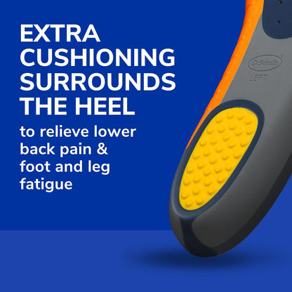 Dr. Scholl's Heavy Duty Support Einlegesohlen für Herren, Größe 8-14, Big & Tall, 200+ lbs, stoßdämpfend, Fußgewölbestütze, druckverteilend, zum Zuschneiden, für Arbeitsstiefel & Schuhe, 1 Paar