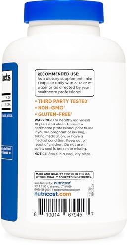 Nutricost Niacinamid (Vitamin B3) 500mg, 240 Kapseln - Nicht-GVO, Glutenfrei, Flush-freies Vitamin B3