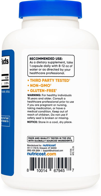 Nutricost Niacinamid (Vitamin B3) 500mg, 240 Kapseln - Nicht-GVO, Glutenfrei, Flush-freies Vitamin B3
