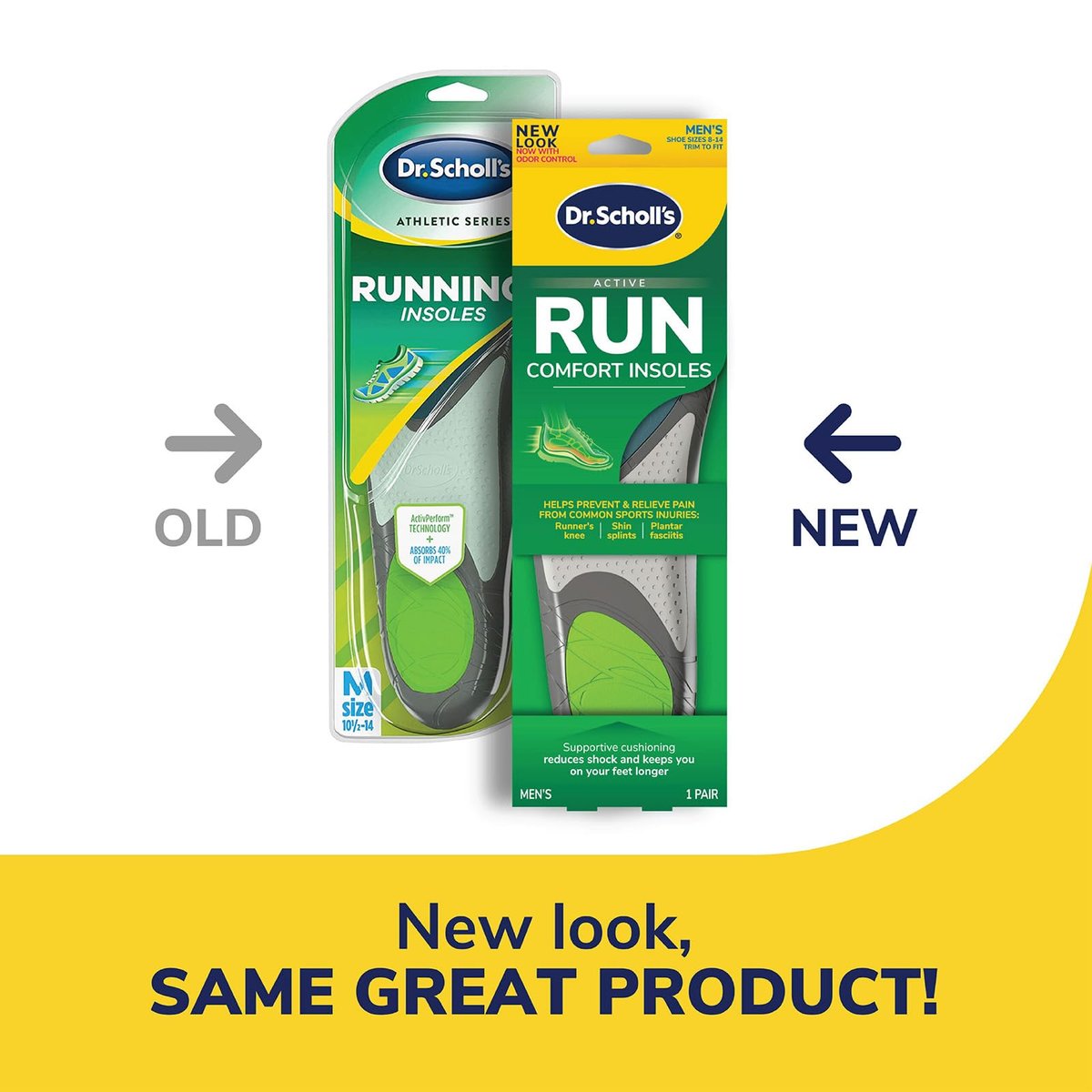 Dr. Scholl's Run Active Active Comfort Einlegesohlen für Damen, 1 Paar, zuschneidbare Einlagen