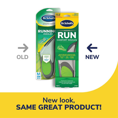 Dr. Scholl's® Run Active Comfort Einlegesohlen für Herren – 1 Paar, zuschneidbare Einlagen für aktive Läufer