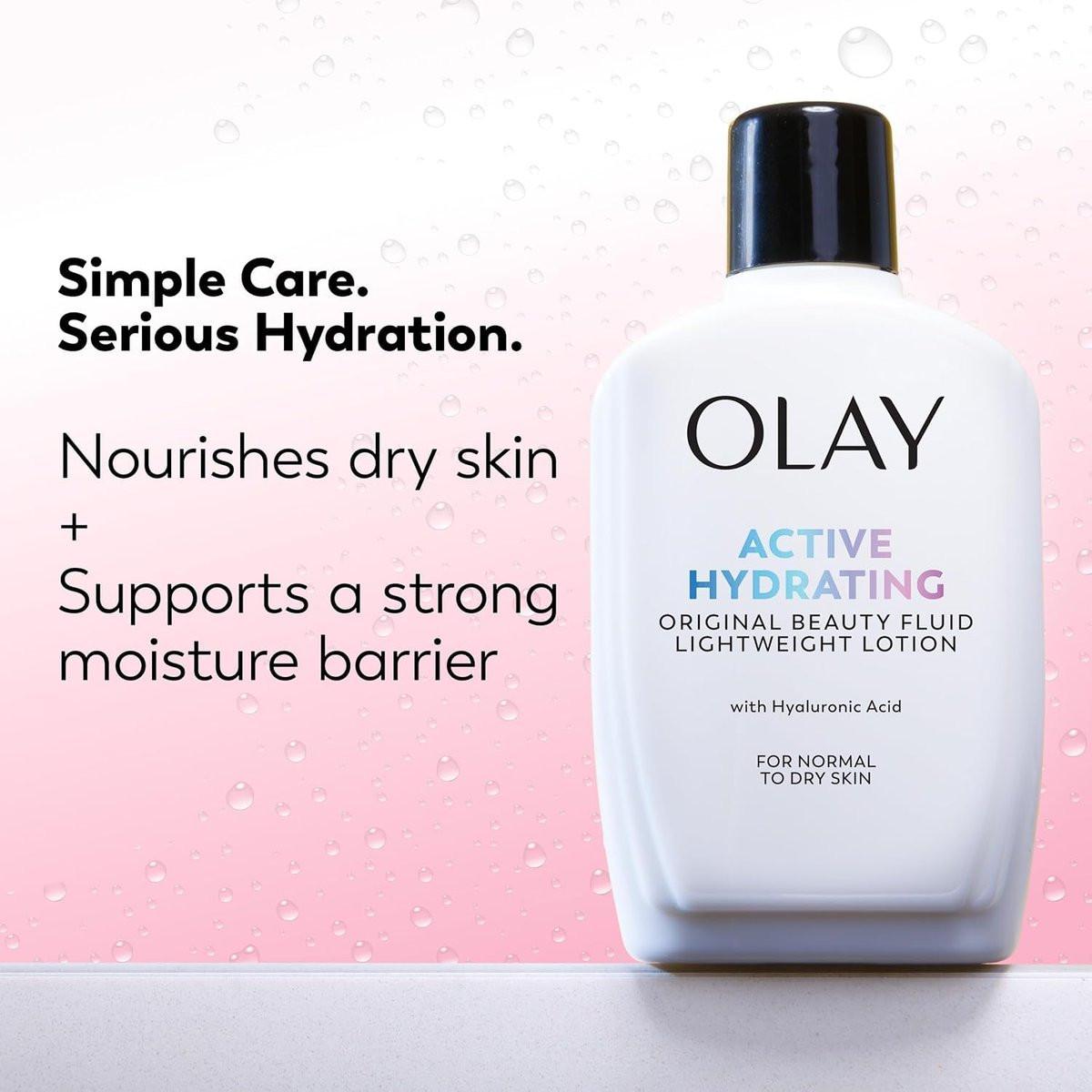 OLAY Active Hydrating Beauty Fluid Lotion 6 oz – 2er-Pack sparen