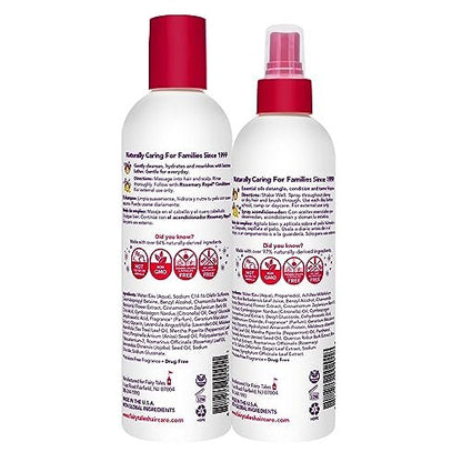 Fairy Tales Rosemary Repel Tägliches Kindershampoo & Conditioner-Spray Duo – 12 fl oz & 8 fl oz – Kinder lieben den Duft, Läuse nicht