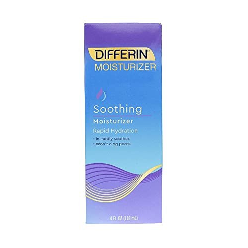 Differin Gesichtsfeuchtigkeitscreme von den Herstellern des Differin Gels – Beruhigende Lotion für Gesicht und Körper, sanfte Hautpflege für zu Akne neigende, empfindliche Haut, 118 ml