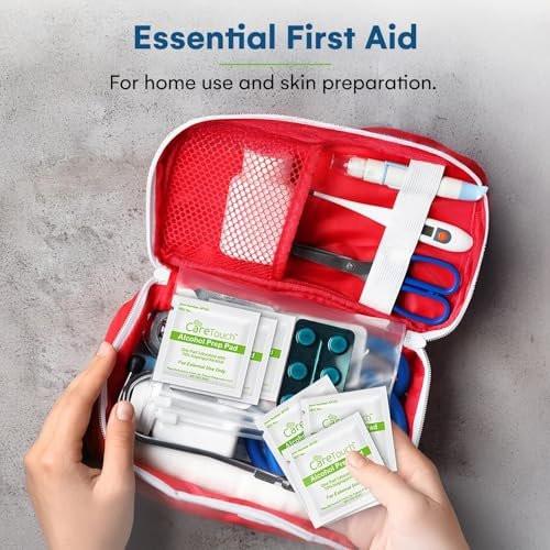 Alkoholtupfer | Einzeln verpackte Alkohol-Prep-Pads mit 70% Isopropylalkohol, ideal für medizinische Kits und Erste-Hilfe-Sets | Sterile, antiseptische 2-lagige Alkoholtupfer - 300 Stück