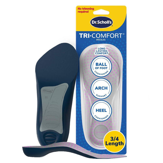Dr. Scholl's Tri-Comfort Einlegesohlen für Damen, Größe 6-11, 1 Paar, 3/4 Länge