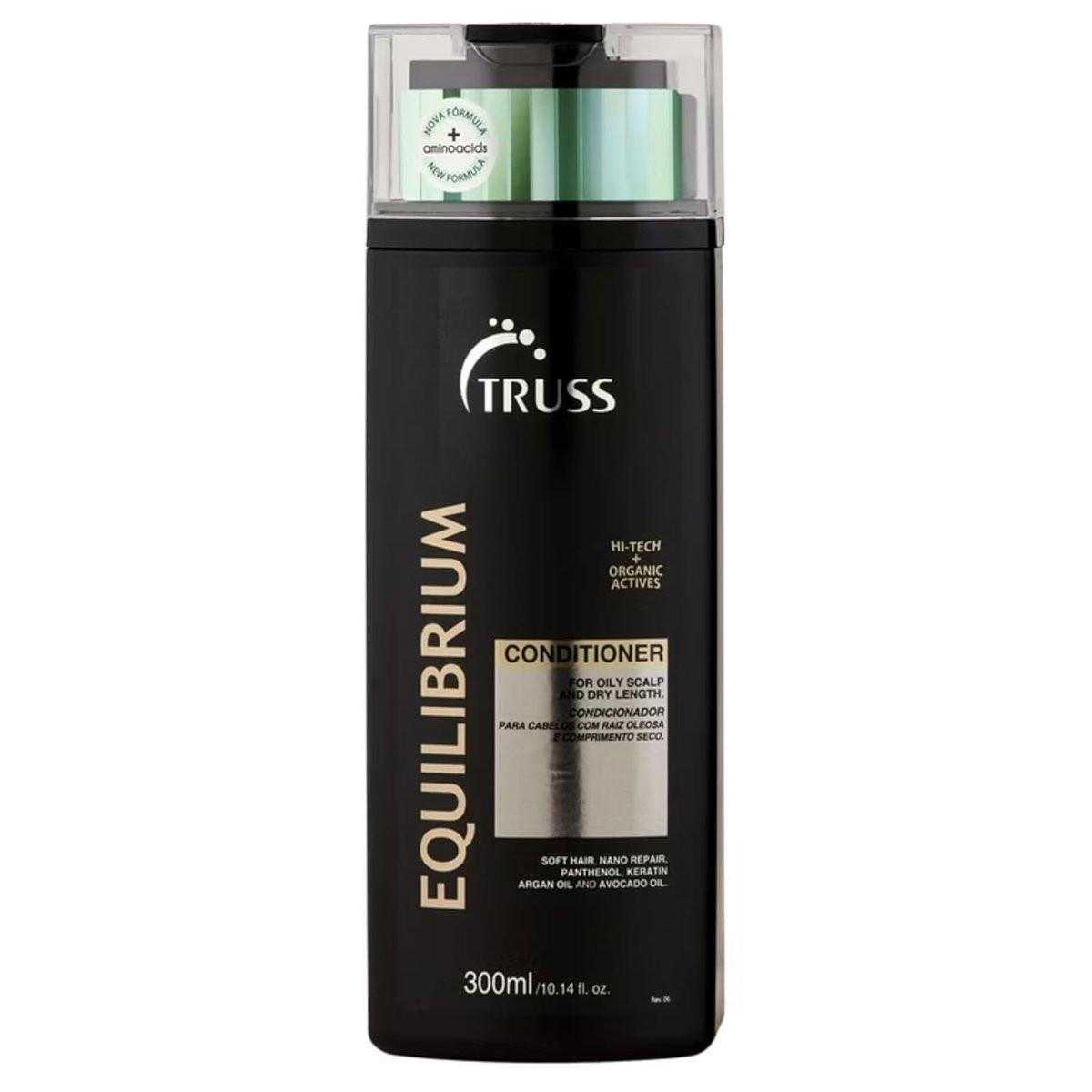 TRUSS Equilibrium Shampoo für fettiges Haar – Kopfhautbehandlung bei Juckreiz für coloriertes Haar – Hilft, fettige Kopfhaut & trockene Spitzen auszugleichen – Feuchtigkeitsspendende & reinigende Formel – Salz- & farbstofffrei (300 ml)