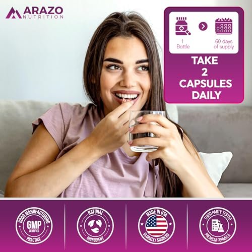Arazo Nutrition Rotschimmelreis Extrakt 1200 mg pro Portion – Citrininfrei – Vegetarisch 120 Kapseln