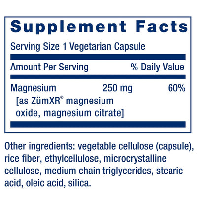 Life Extension Extend-Release Magnesium – verlängerte Herz- und Knochenunterstützung, Herz-Kreislauf- und Blutdruckgesundheit, bioverfügbare Formel, glutenfrei, nicht-GVO, vegetarisch, 60 Kapseln