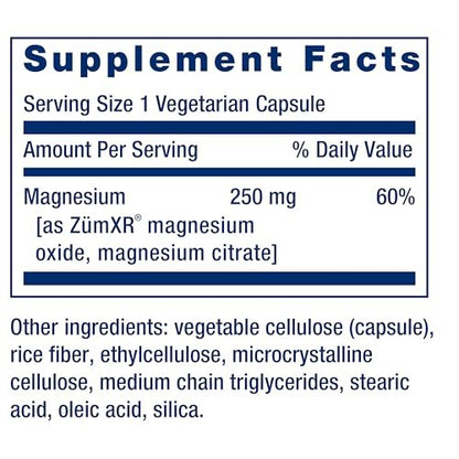 Life Extension Extend-Release Magnesium – verlängerte Herz- und Knochenunterstützung, Herz-Kreislauf- und Blutdruckgesundheit, bioverfügbare Formel, glutenfrei, nicht-GVO, vegetarisch, 60 Kapseln