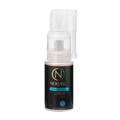 Norvell Post Sunless Tan-Lucent Talkumfreies getöntes Trockenpuder 0,5 oz – Finishing-Puder für makellose Sprühbräune, absorbiert Feuchtigkeit, verhindert Streifen und verbessert die Farbe