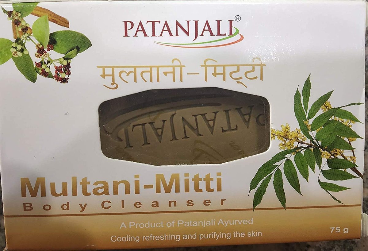 Patanjali Multani Mitti Seife Pack mit 7 Stück (7 x 75 g)