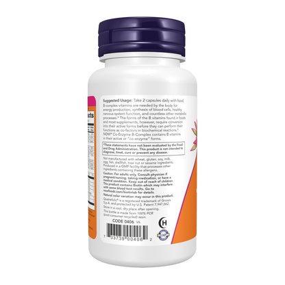 NOW Foods Co-Enzym-B-Komplex mit Alpha-Liponsäure und CoQ10 - 60 vegane Kapseln