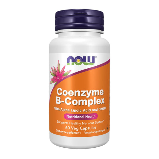 NOW Foods Co-Enzym-B-Komplex mit Alpha-Liponsäure und CoQ10 - 60 vegane Kapseln