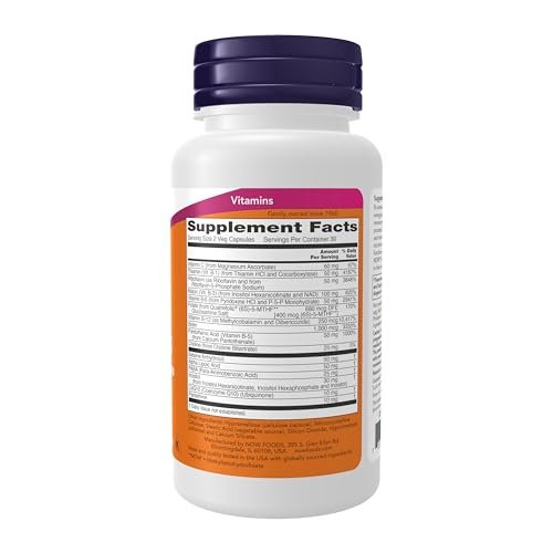 NOW Foods Co-Enzym-B-Komplex mit Alpha-Liponsäure und CoQ10 - 60 vegane Kapseln