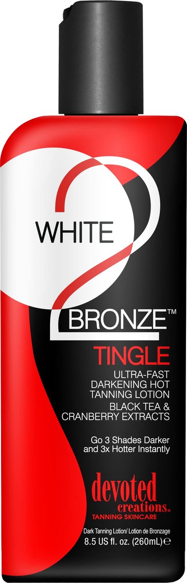 Devoted Creations White 2 Bronze Bräunungslotion mit Kribbel-Effekt, ultraschnell, 8,5 Unzen
