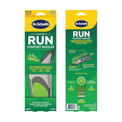 Dr. Scholl's® Run Active Comfort Einlegesohlen für Herren – 1 Paar, zuschneidbare Einlagen für aktive Läufer