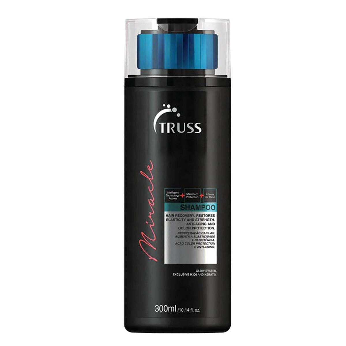 TRUSS Miracle Hair Shampoo - Anti-Aging & Farbschutz Shampoo für Frauen & Männer - Mit Keratin & Vitamin E für mehr Elastizität & Glanz (300 ml)