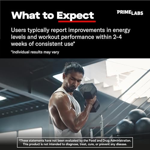Prime Labs Testosteron-Booster für Männer – Steigert Ausdauer, Energie und Kraft – 60 Kapseln