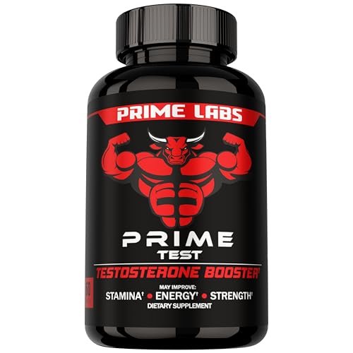 Prime Labs Testosteron-Booster für Männer – Steigert Ausdauer, Energie und Kraft – 60 Kapseln
