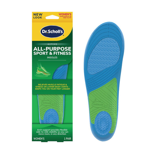 Dr. Scholl’s Sport Einlegesohlen – Überlegene Stoßdämpfung und Fußgewölbeunterstützung zur Reduzierung von Muskelermüdung und Belastung der unteren Körpergelenke für Damen Größe 6-10