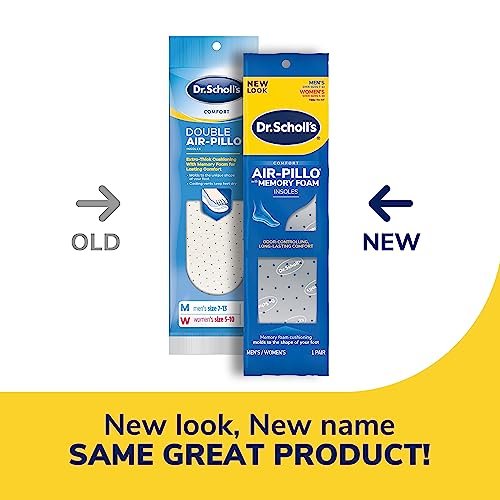 Dr. Scholl's Comfort Air-Pillo Einlegesohlen – 1 Paar, Größe 7-13 (Herren), 5-10 (Damen)
