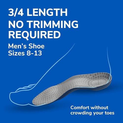 Dr. Scholl's Comfort Tri-Comfort Einlegesohlen für Herren, 1 Paar, Größe 8-14