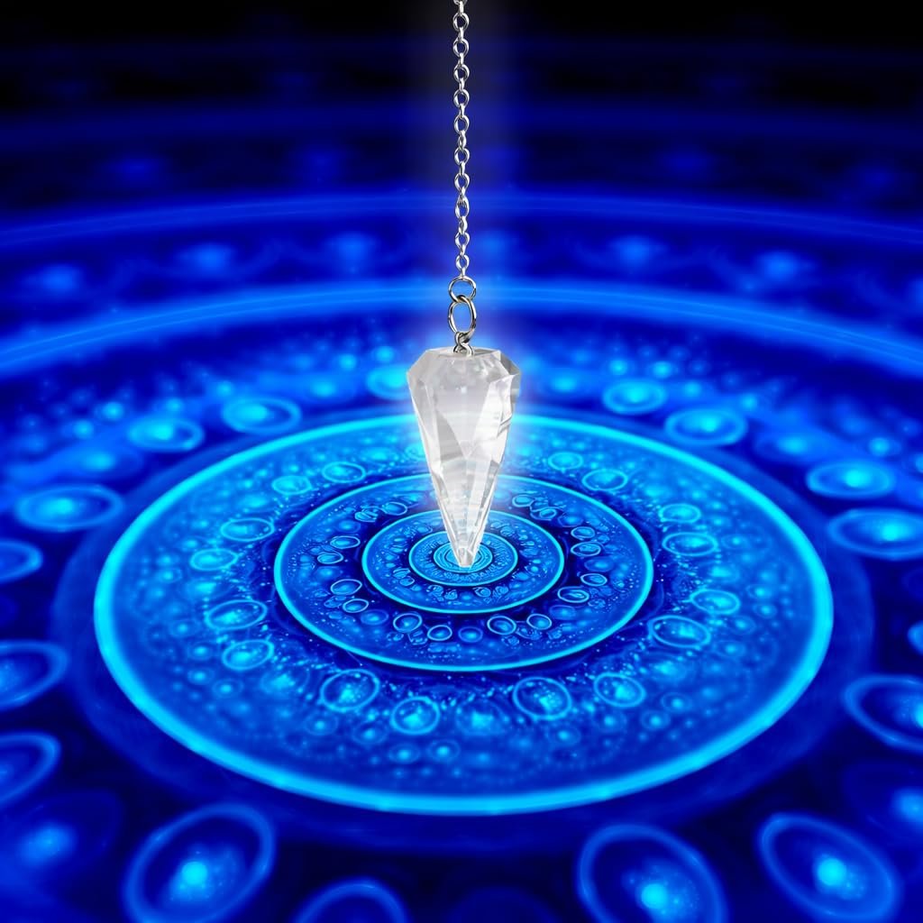 Polar Jade Kristallpendel aus Quarz für Wünschelruten, Weissagung und Heilung – Energie-Werkzeug mit Kette zum Chakrenausgleich