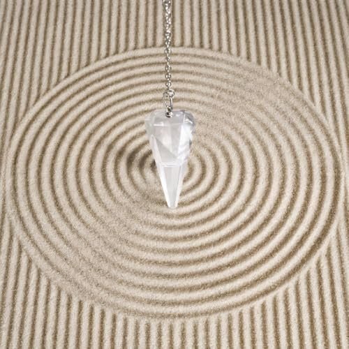 Polar Jade Kristallpendel aus Quarz für Wünschelruten, Weissagung und Heilung – Energie-Werkzeug mit Kette zum Chakrenausgleich