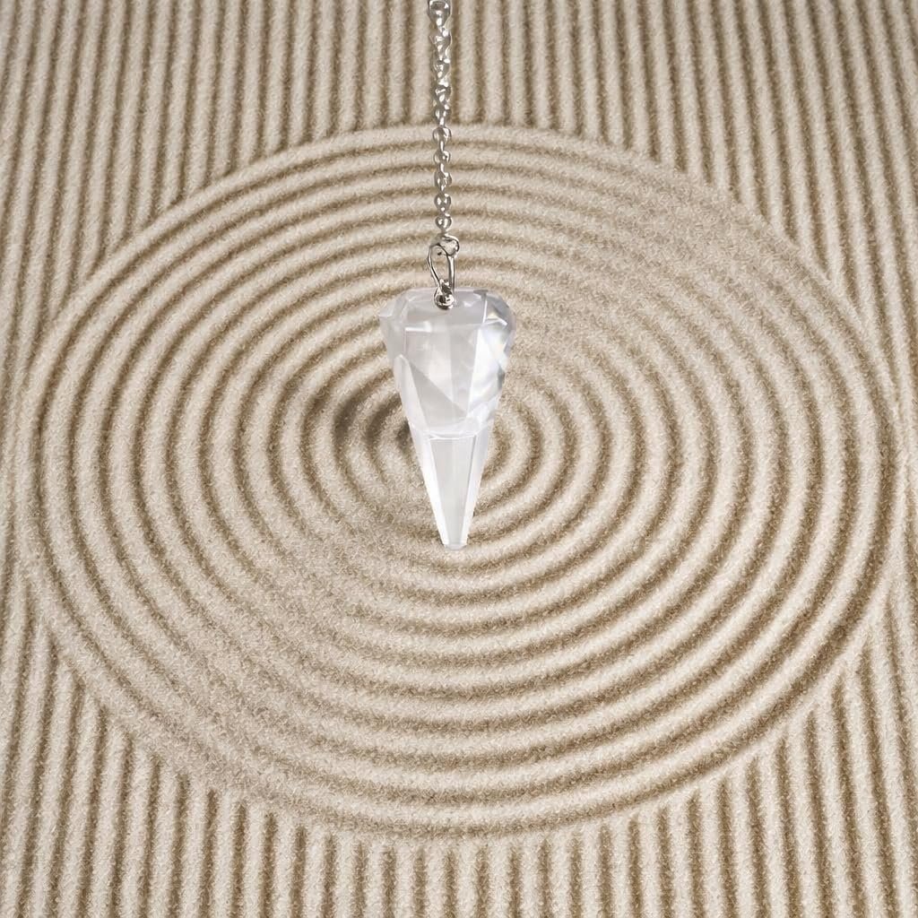 Polar Jade Kristallpendel aus Quarz für Wünschelruten, Weissagung und Heilung – Energie-Werkzeug mit Kette zum Chakrenausgleich